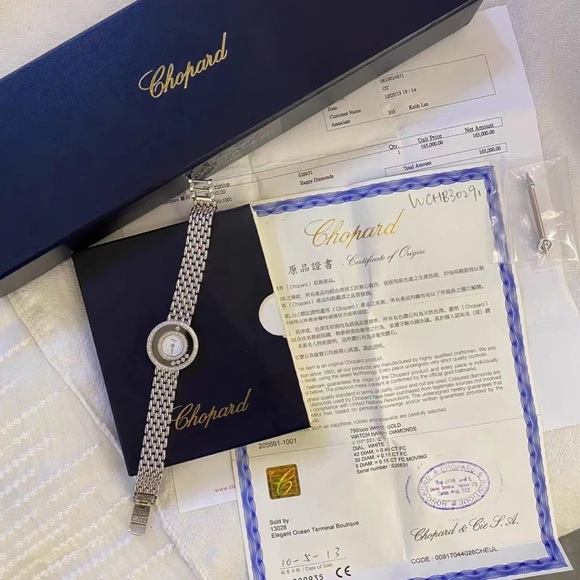 18K Gold Chopard Happy Diamonds Watch - Picture 5 of 5